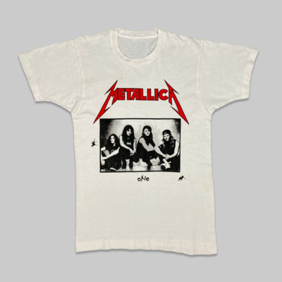 Vintage 80s Metallica One White T-Shirt