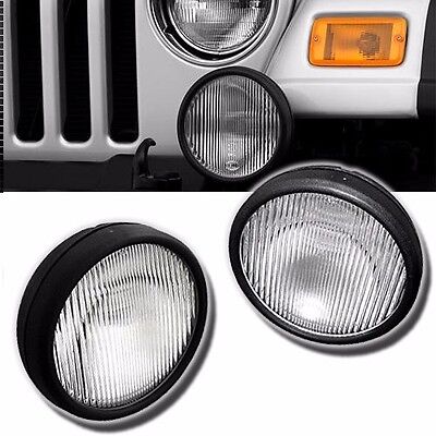 FL7091 For 03-06 Jeep Wrangler Pair Driving Fog Lights Bumper Lamps