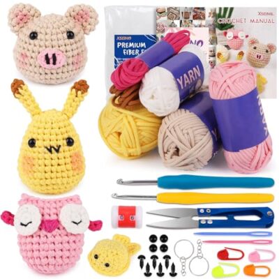Crochet Kit for Beginners - Crochet Start Kit with Step-by-Step Video Tutoria...