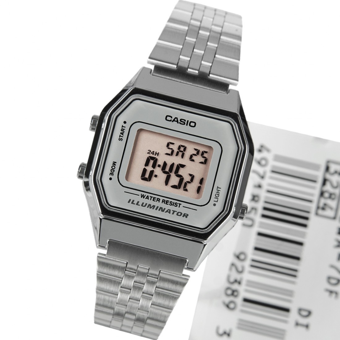 Orologio Da Polso CASIO LA680WA-7DF Digitale Unisex Vintage Silver Quad Silv lac