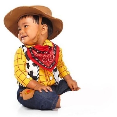 Disney Store Toy Story Woody Cowboy Costume Baby Toddler Infant Hat Sheriff NEW