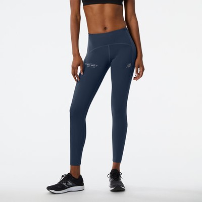 

Женские тайтсы New Balance United Airlines NYC Half Impact Run Tight Blue Size, Синий