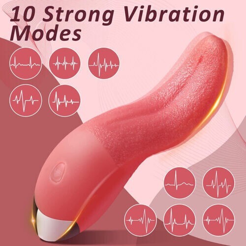 Warm Tongue Licking Vibrator USB Charge Clit Vibrating Vaginal Massager Sex Toy - Picture 1 of 11