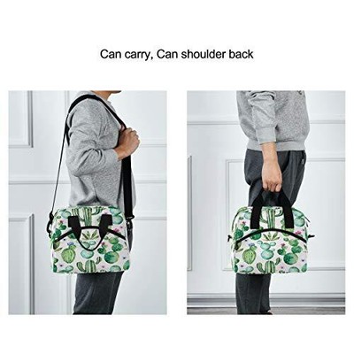 Watercolor Cactus Lunch Box Tropical Plant Cacti Flowers Lunch Bag Insulated ...
