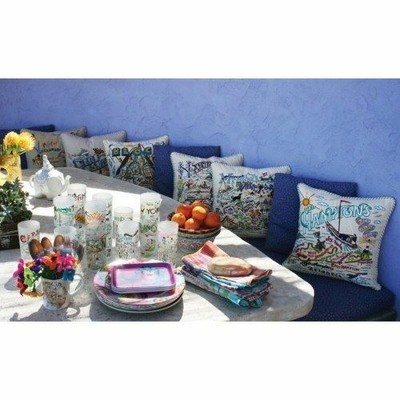 North Coast Hand-Embroidered Pillow