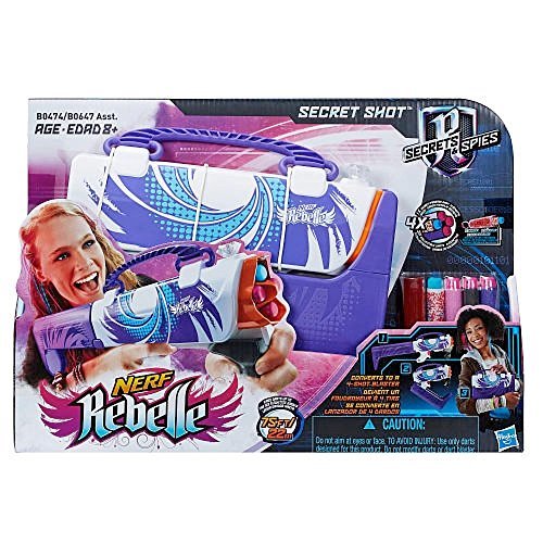 UPC 659213145833 product image for Secret Shot Blaster Nerf Rebelle Purple Toys For Kids Ages 8 And Up With 3 Darts | upcitemdb.com