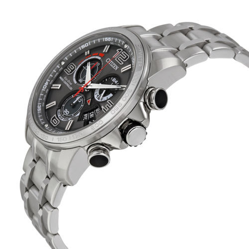 Pre-owned Citizen Eco-drive Mens By0100-51h Perpetual Calendar Chrono A-t Silver Watch