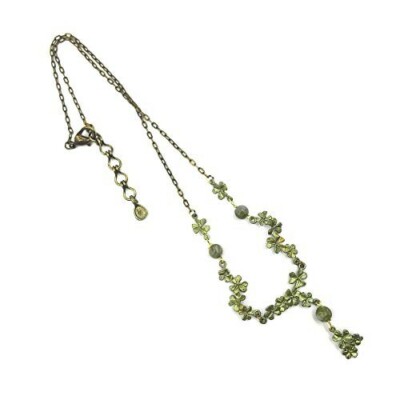 MICHAEL MICHAUD Irish Connemara Marble and Clover Necklace 9047