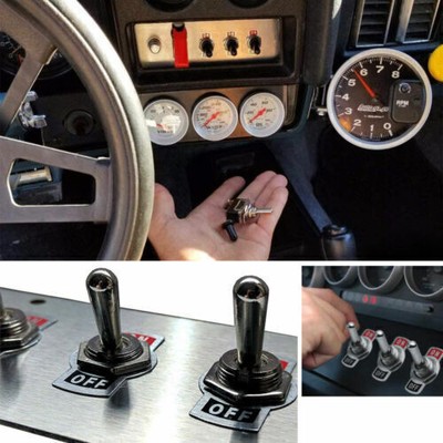 5PCS 12V SPST Solid Metal Toggle Switch ON/OFF Single Pole Marine Automotive