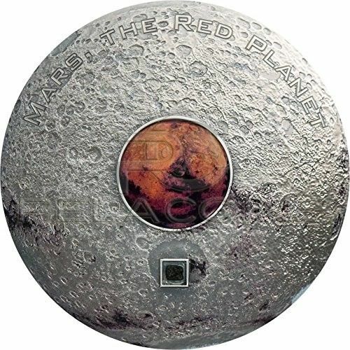 2017 Cook Islands 3 Oz Silver MARS METEORITE - THE RED PLANET COIN: 333 MINTAGE