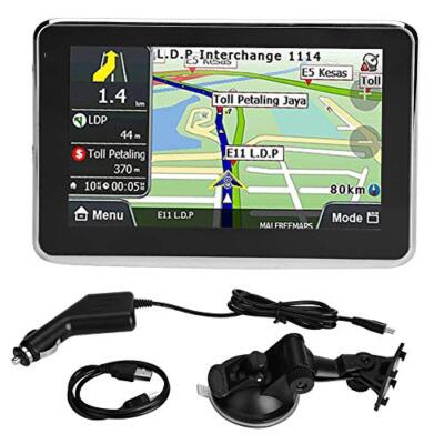 Qiilu Navigatore GPS, 5 pollici Navigatore GPS Touch Screen Sistema per (A4c)