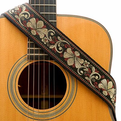 Jacquard Weave Strap With Leather Ends Vintage Classi...