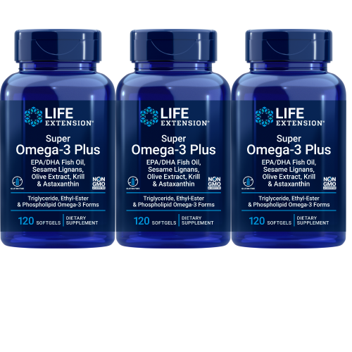 Life Extension Super Omega-3 EPA/DHA Криль/Астаксантин/Экстракт оливы 3X120 гелей