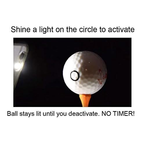 Night Eagle CV LED Golf Balls - Light Activated - No Timer - 6 Pack