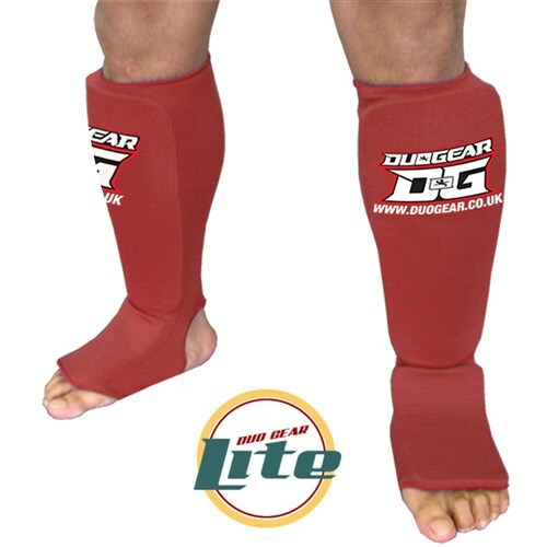 RED LITE SHIN INSTEP PROTECTORS MUAY THAI KICKBOXING TRAINING SPARRING (PAIR) - Picture 1 of 4