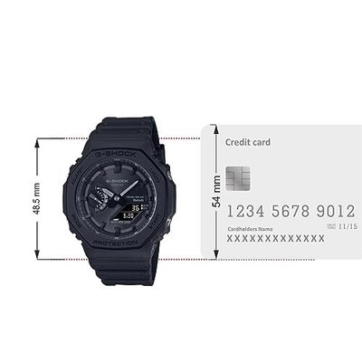 Pre-owned Casio G-shock Men Black Dial Analog-digital Ga-b2100-1a1dr (g1242)