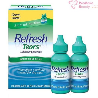 Refresh Tears Lubricant Eye Drops Moisturizing Relief 2 Bottles 0.5oz / 15ml New