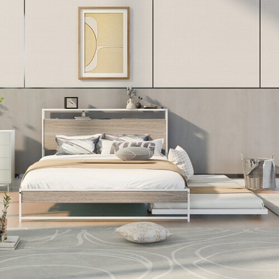 With Trundle Usb Ports For Bedroom White
