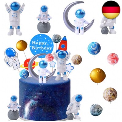 HGSHUO Tortendeko Astronauten Kuchen Deko Astronaut Figuren Geburtstag