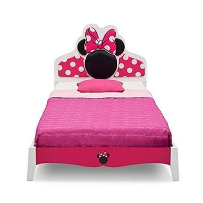 Delta Children Disney Minnie Mouse Wood Twin Furniture Bed Frame (Open Box)