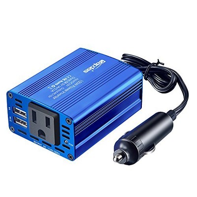 150W Car Power Inverter DC 12V to 110V AC Car Outlet Plug with 3.1A Dual USB ...