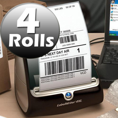 Dymo 4xl Direct Thermal Shipping Labels 4x6 ( 4 Jumbo Rolls ) 1744907 Compatible