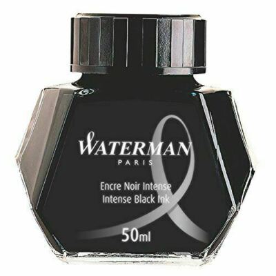 Waterman Fountain Pen Ink In Bottle Black  New In Box Best Ink 50ML
