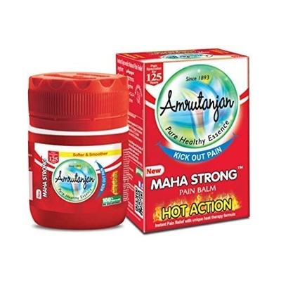 Amrutanjan New Maha Strong Pain Balm Provides Instant Pain Relief 50 ml