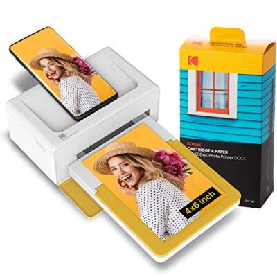 Dock Plus 4PASS Instant Photo Printer (4x6) + Initial 10 Sheets + 80