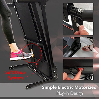 Smart Digital Folding Exercise Machine - Electric Motorized Treadmill with App &