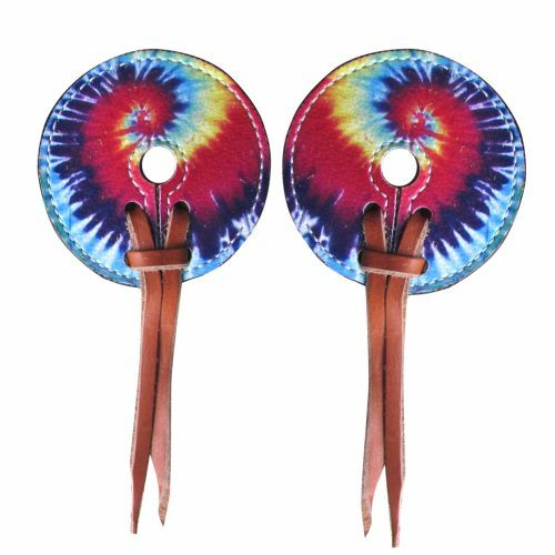Tie Dye Print Leather Bit Guards