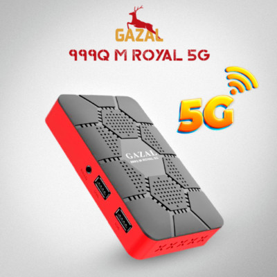 GAZAL Receiver Tv 999 Q  ROYAL 5G Satellite 10 years 10 رسيفر غزال اشتراك سنوات