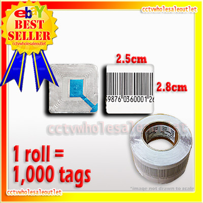 1000 PCS CHECKPOINT COMPATIBLE MINI SOFT LABEL TAG ROLL 8.2MHZ