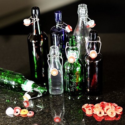 Grolsch Gaskets Silicone Rubber 100pc Pack - Swing Top Bottle Seals - Replace...