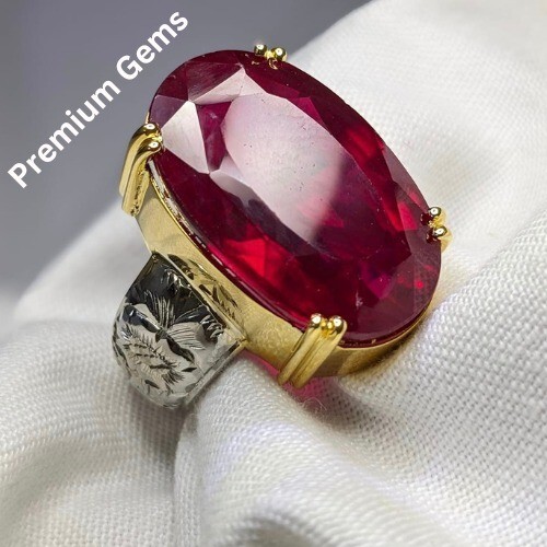 Pre-owned Handmade African Ruby, Natural Ruby Silver Ring, Ruby Gemstone Ring Sterling Silver 925 In Pink