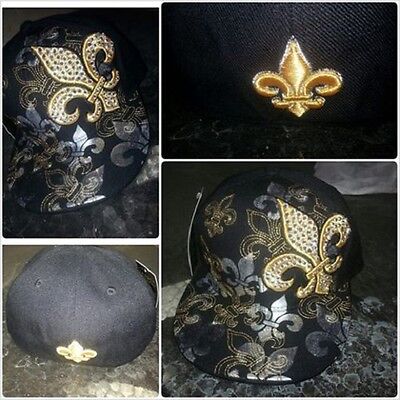 New Orleans Fitted Baseball Cap Saints fleur-de-lis fleur-de-lys baseball Hat 