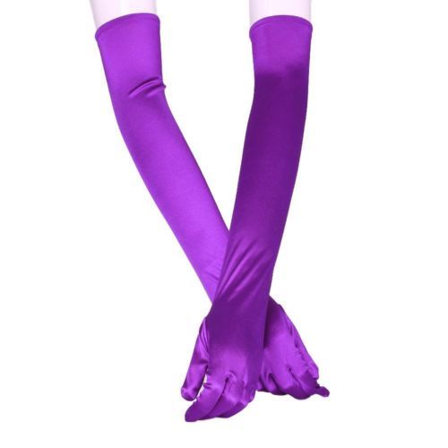 Herren-Kurzhandschuhe In Lila – Perfektes Accessoire Für Kostümpartys & Verkleidungen