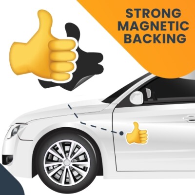 Magnet Me Up Thumbs Up Emoji Magnet Decal Perfect for Car Truck or Refrigerator