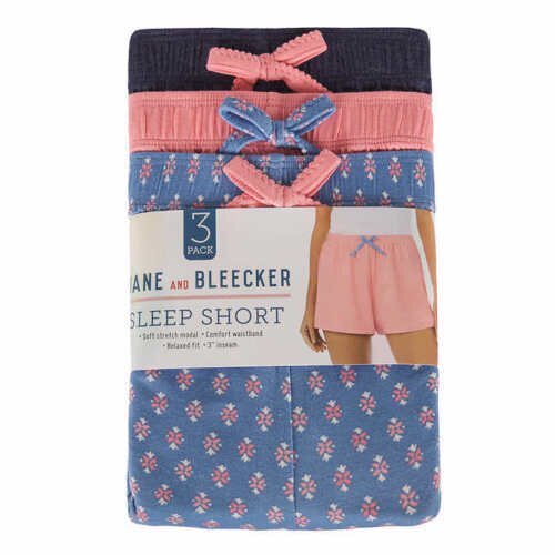 Jane And Bleecker Women's Sleep Short 3" inseam 3 Pack Variety Size - Small NWT