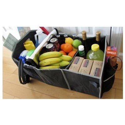 Etcbuys Car Trunk Organize 3-Compartment Cargo 6.4 Oz - Black