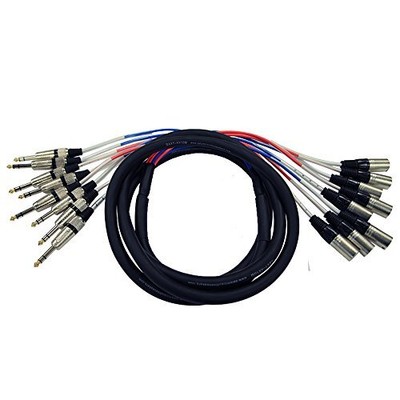 - SAXT-8x10M - 8 Channel 10' XLR Male to 1/4'' TRS Snake Cable