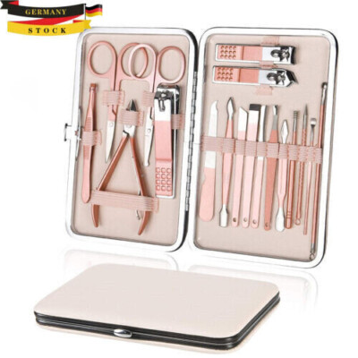 18Set Manicure Nagelschere Nagelknipser Maniküre Pediküre Nagelzange Nagelpflege