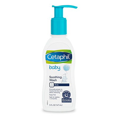 Cetaphil Baby Soothing Wash, Paraben Free, Hypoallergenic, Colloidal (Pack of 4)
