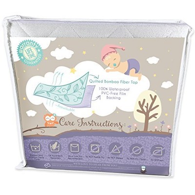 Organic Crib Mattress Cover Pad – Waterproof and Breathable Bamboo Baby Mattress