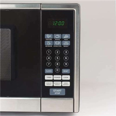 Westinghouse 1.1 Cubic Feet 1000 Watt Counter Top Microwave Oven, Silver (Used)