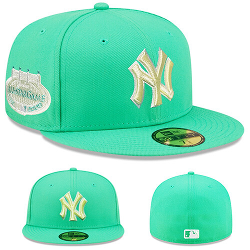 New Era New York Yankees Fitted Hat MLB 08 ASG Patch Mint