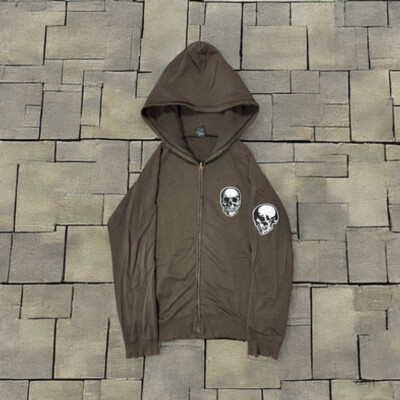 トップス skull zip parker ALC40002_ZipHoodie_Skull_Front