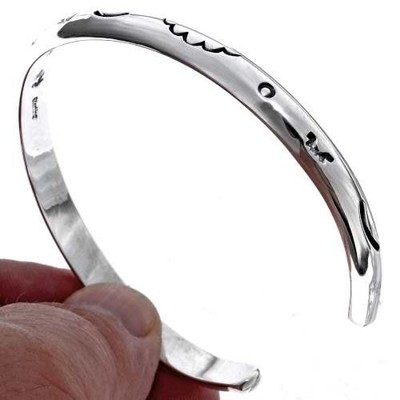 John Wayne Bracelet Sterling Silver Cuff Size 5.5 Through 7.5