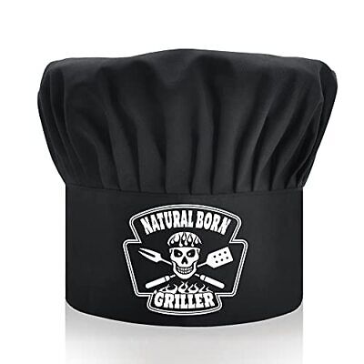 DYJYBMY Funny Chef Hat for Men Natural Born Griller Adult Adjustable Kitchen ...