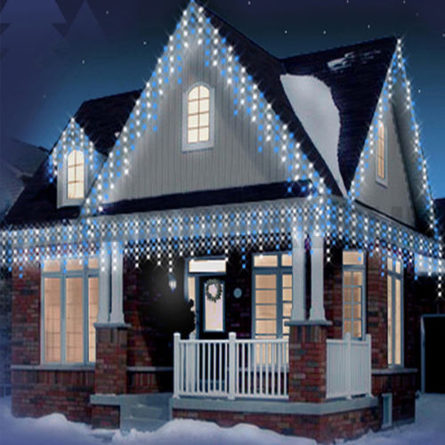 200 LED Lluvia De Hielo Carámbano Decoración Navidad Ventana Luces De Hadas Exterior Blanco Calido 96179700